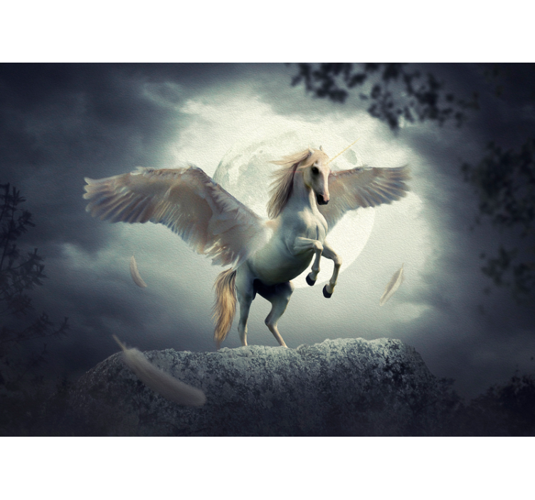 Flying unicorn fantasy fototapeta z motivi sanj - TenStickers