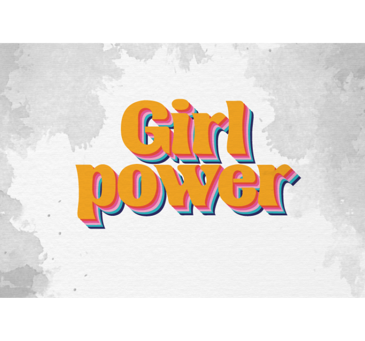 Girl power message fototapeta s citati - TenStickers