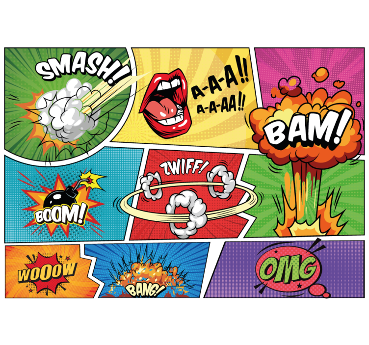 Comic book action fototapete z graffiti motivi - TenStickers