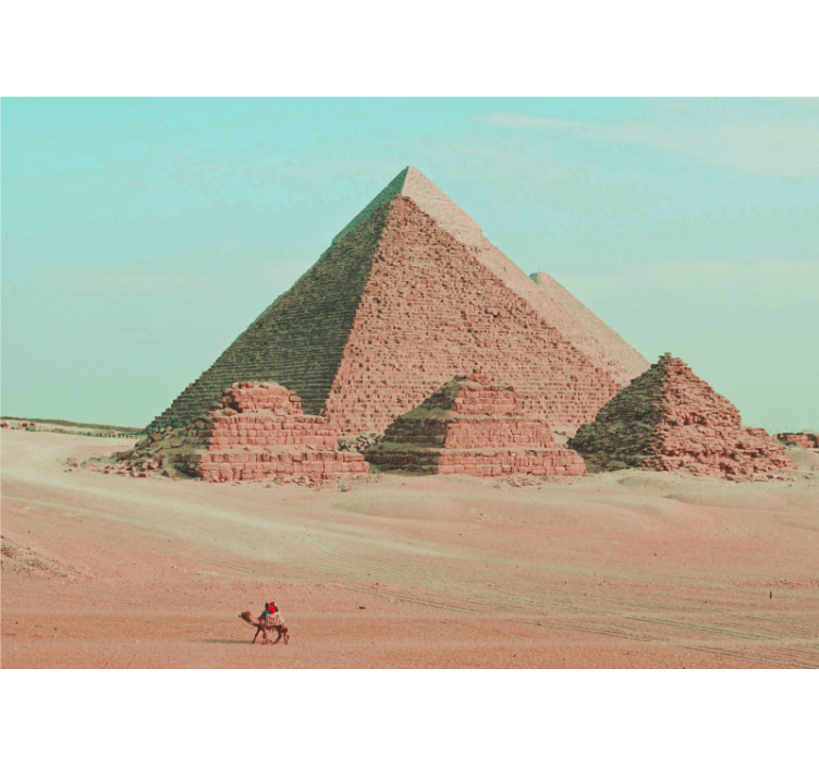 Piramide in kamelska podoba na fototapetah - TenStickers