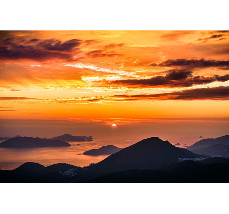 švedski sončni zahod estetska narava stenska slika - TenStickers