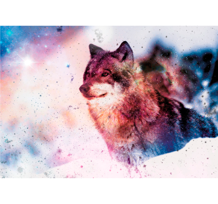 Lone cosmic wolf fototapete z živalmi - TenStickers
