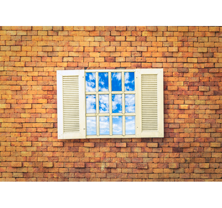 Open window view fototapete kamni - TenStickers