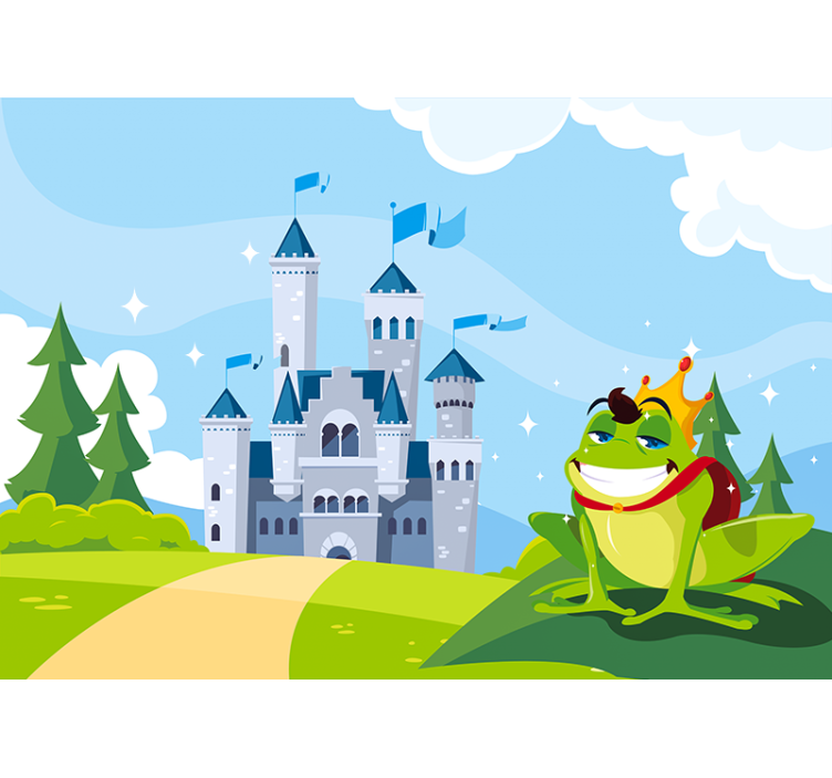 Charming crowned frog fototapeta ljubezen - TenStickers