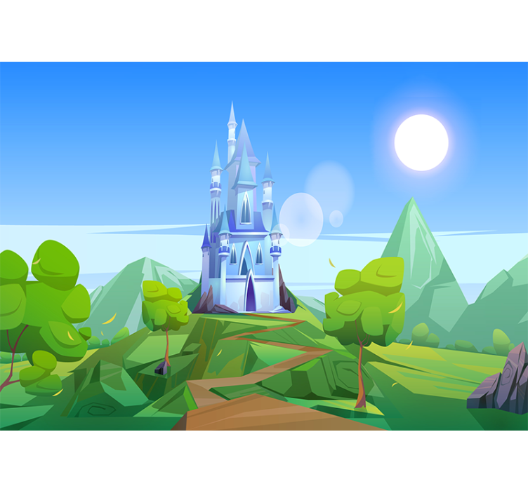 Enchanting castle landscape fototapeta z motivi - TenStickers