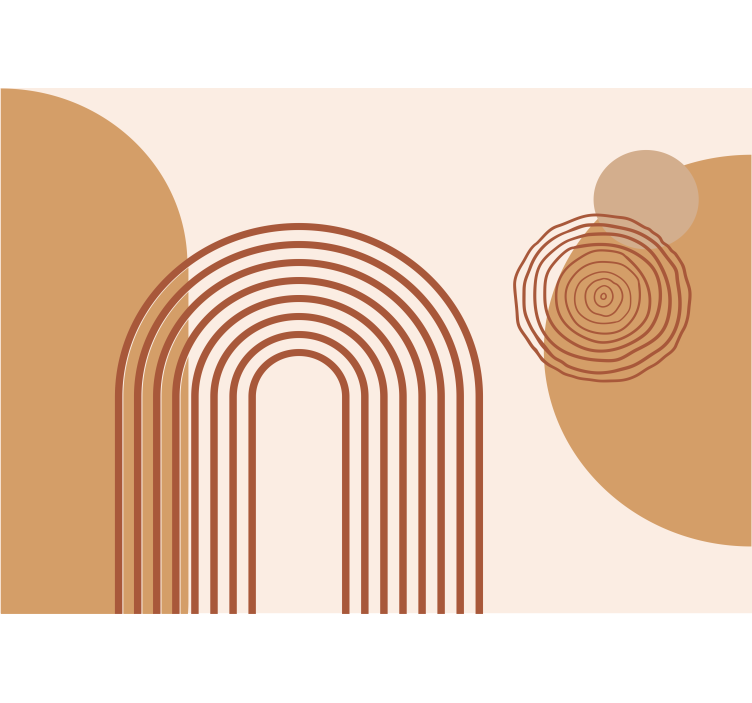 Geometric curved lines abstraktni fototapeti - TenStickers