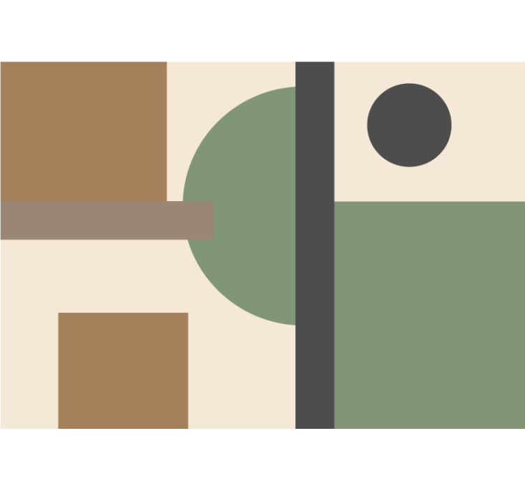 Geometric shape organization z abstraktnimi fototapeti - TenStickers