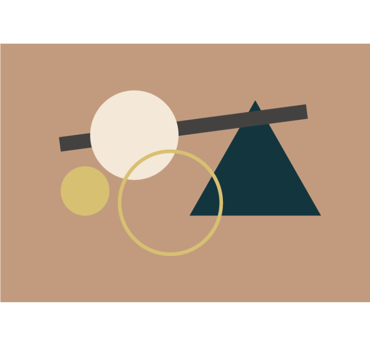 Geometric shape configuration abstraktni fototapeti - TenStickers