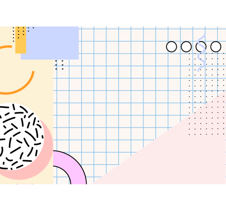 Geometric shapes configuration abstraktni fototapeti - TenStickers