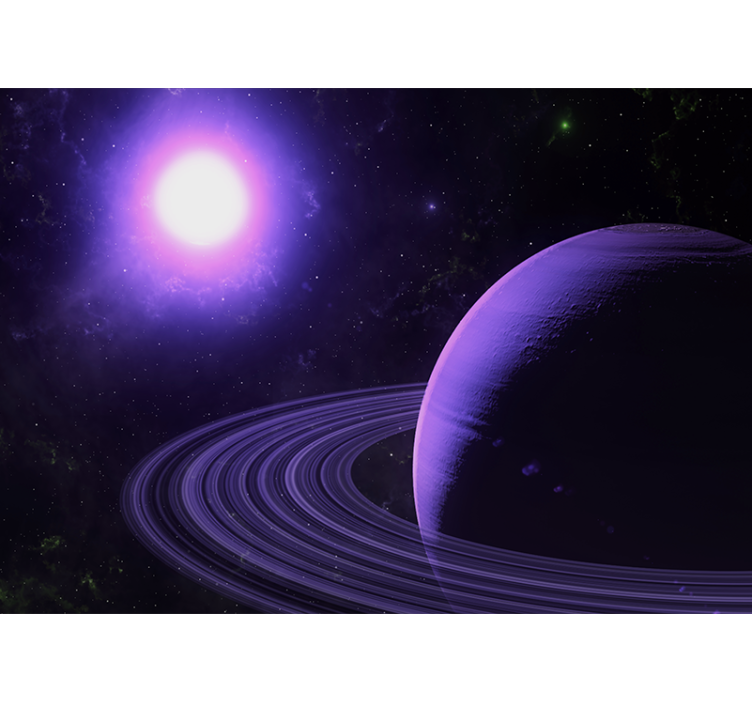 Violet planetary scene vesoljski fototapeti - TenStickers