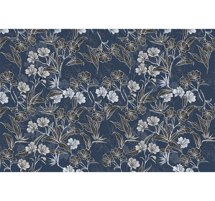 Elegant floral pattern fototapete s cvetjem - TenStickers