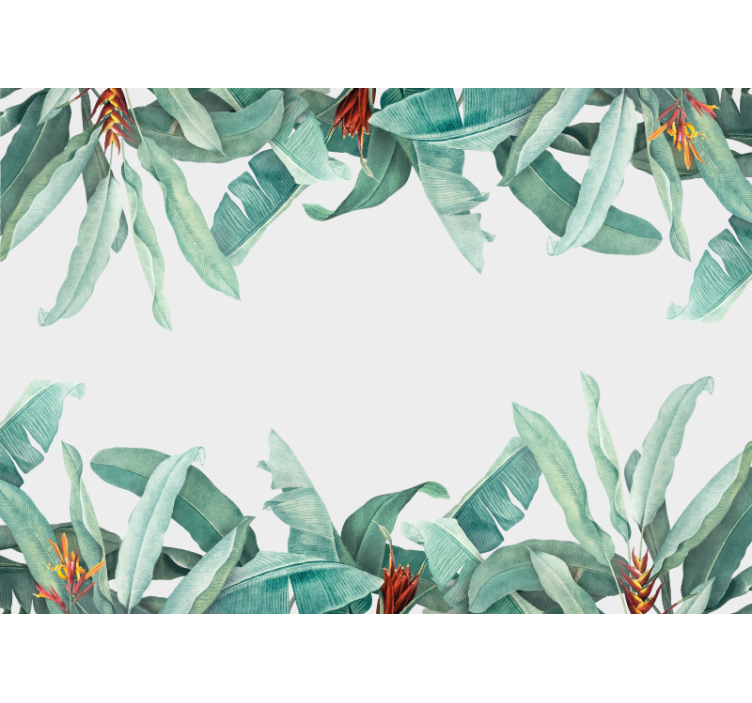 Tropical greenery pattern fototapete cvetje - TenStickers