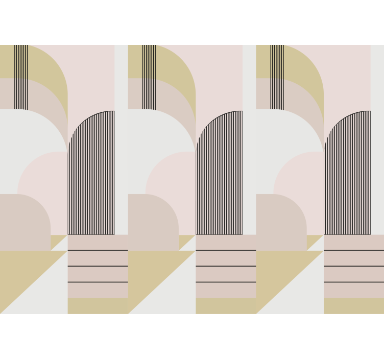Geometric arched patterns moderna fototapeta - TenStickers