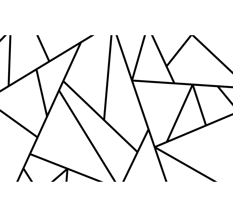 črne geometrijske črte stenske fototapetednevne sobe - TenStickers