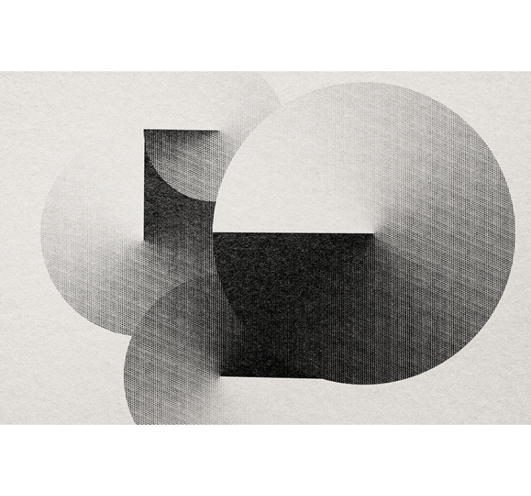 Geometric circle composition abstraktni fototapeti - TenStickers