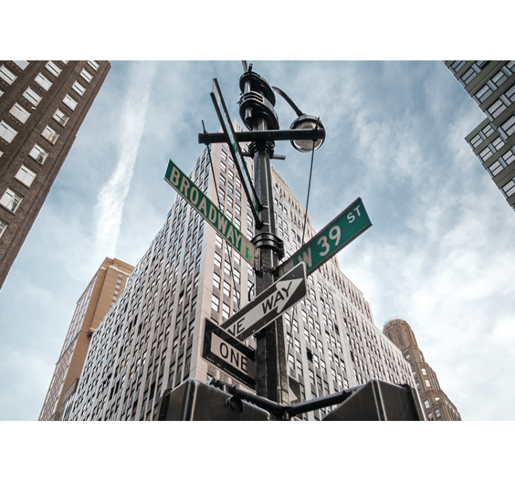 Broadway street signs fototapeta new york - TenStickers