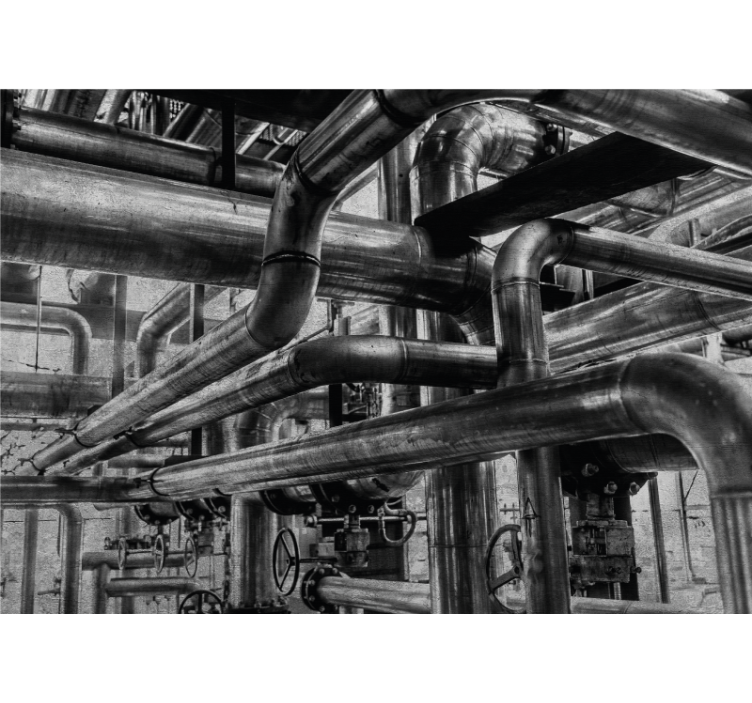 Industrial pipe patterns fototapete s teksturami - TenStickers