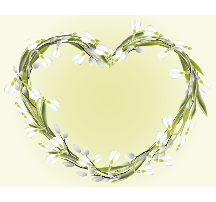 Cvetovi v obliki srca Fototapete cvetje - TenStickers