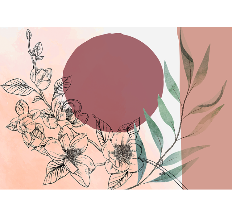 Floral elements composition fototapete cvetje - TenStickers