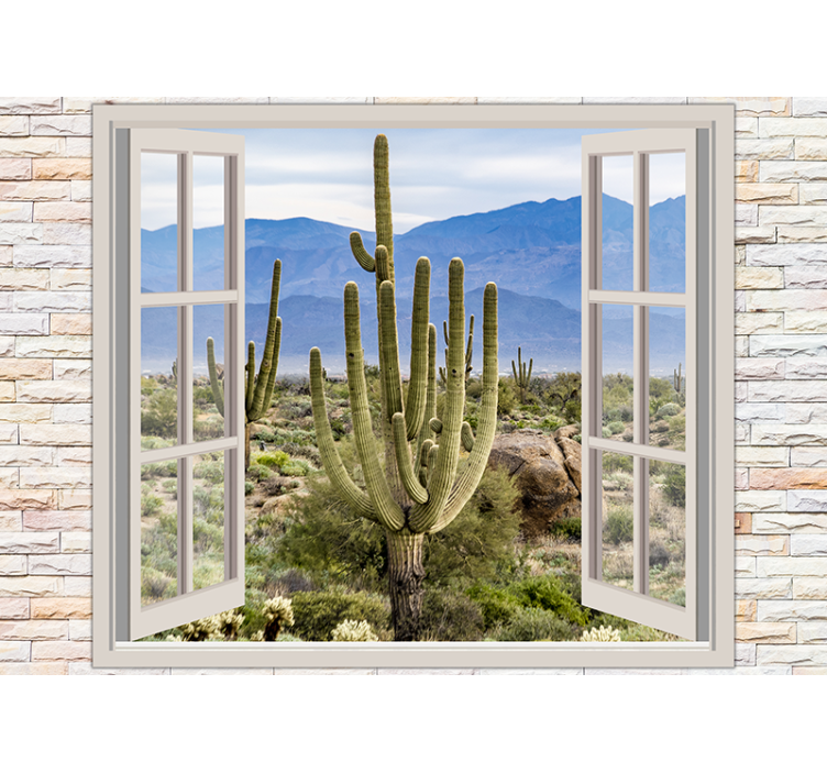 Desert cactus view fototapete narava - TenStickers