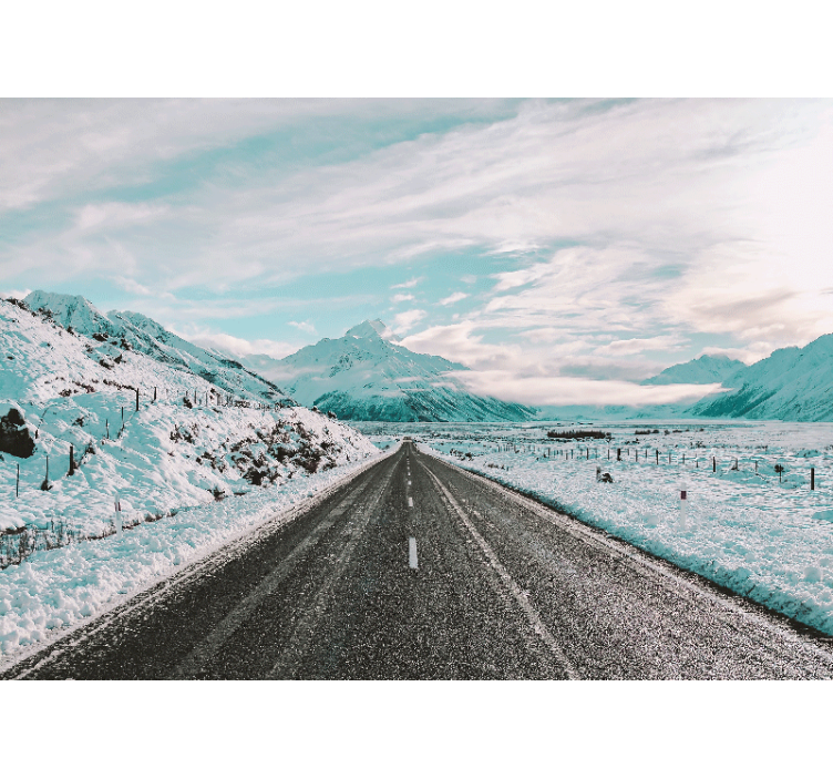 Icy mountain path stenske poslikave - TenStickers