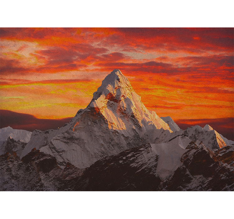 Majestic mountain sunset fototapeta z gorami - TenStickers