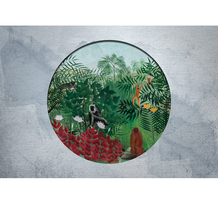 Vibrant jungle scene tapeta džungle - TenStickers