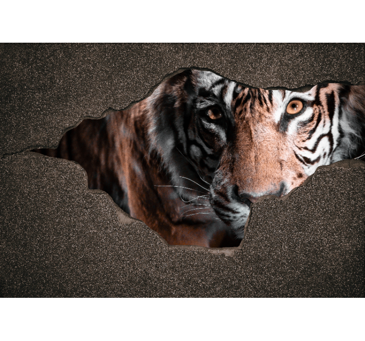 3d tiger v stenski poslikavi - TenStickers