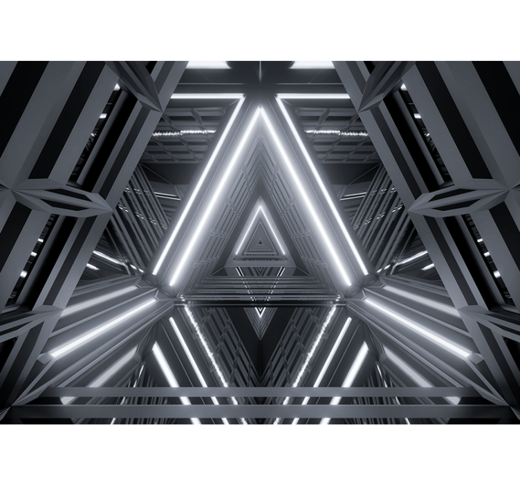 Triangular luminescent pattern abstraktni fototapeti - TenStickers