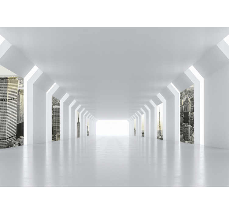 Futuristic cityscape view fototapete mest in držav - TenStickers