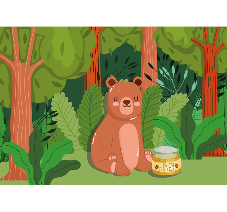 Fototapete za otroško sobo ustvarjalni medvedek - TenStickers