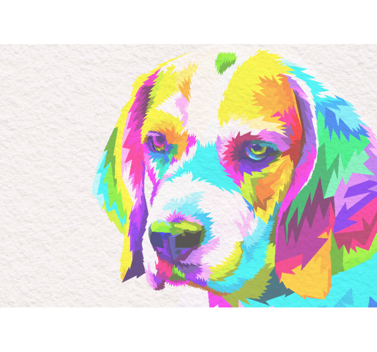 Colorful dog portrait fototapete z živalmi - TenStickers