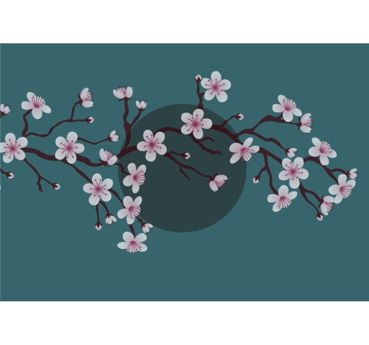 Blossoming cherry branch fototapete cvetje - TenStickers