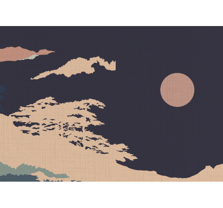 Tranquil moonlit landscape fototapete narava - TenStickers