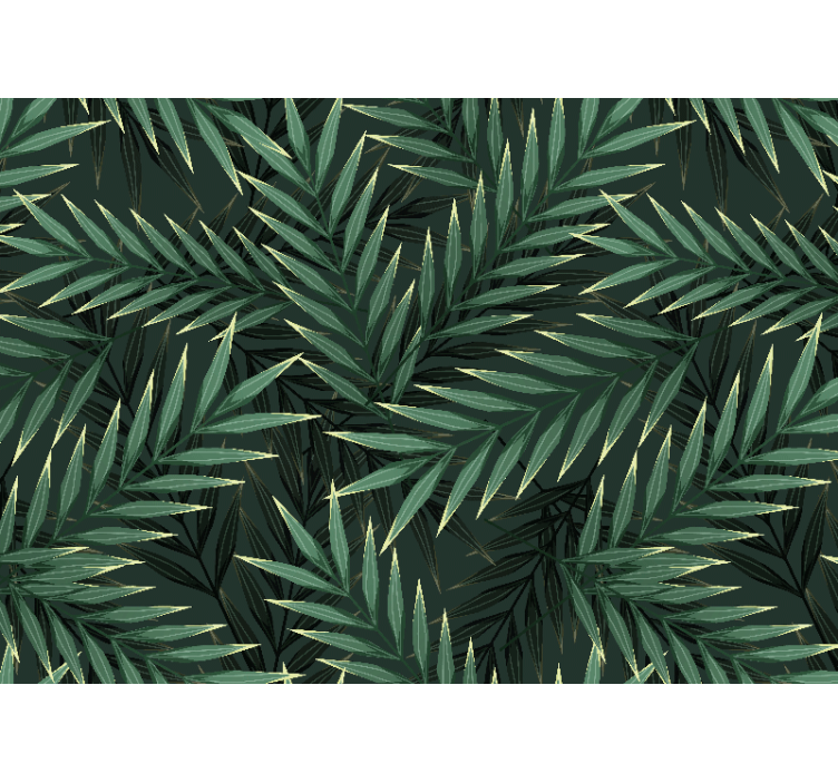 Lively emerald foliage fototapete narava - TenStickers