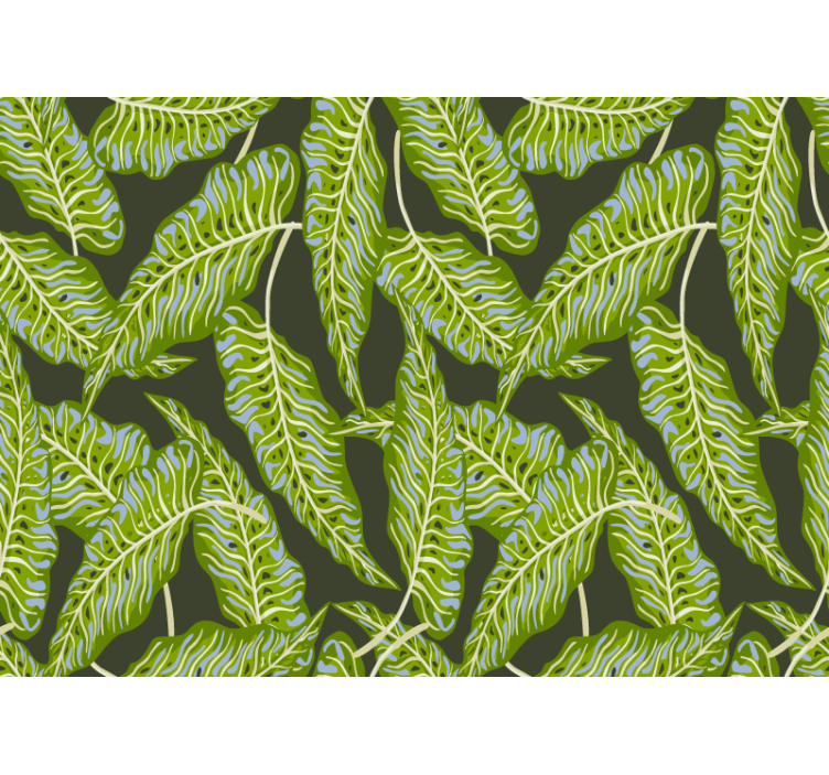 Tropical leaf illustration fototapete narava - TenStickers