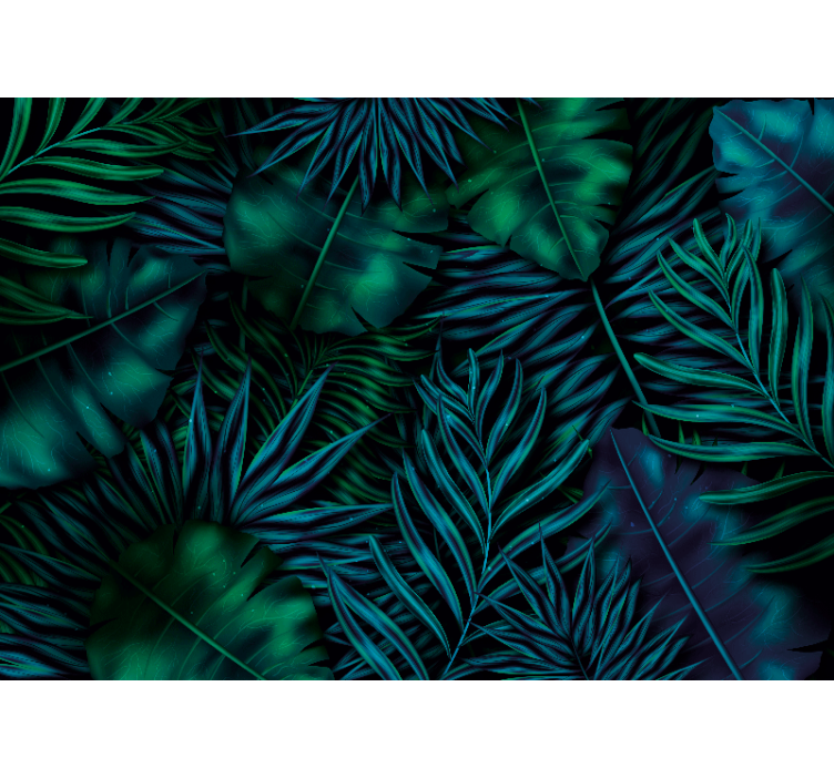Exotic foliage motif fototapete narava - TenStickers