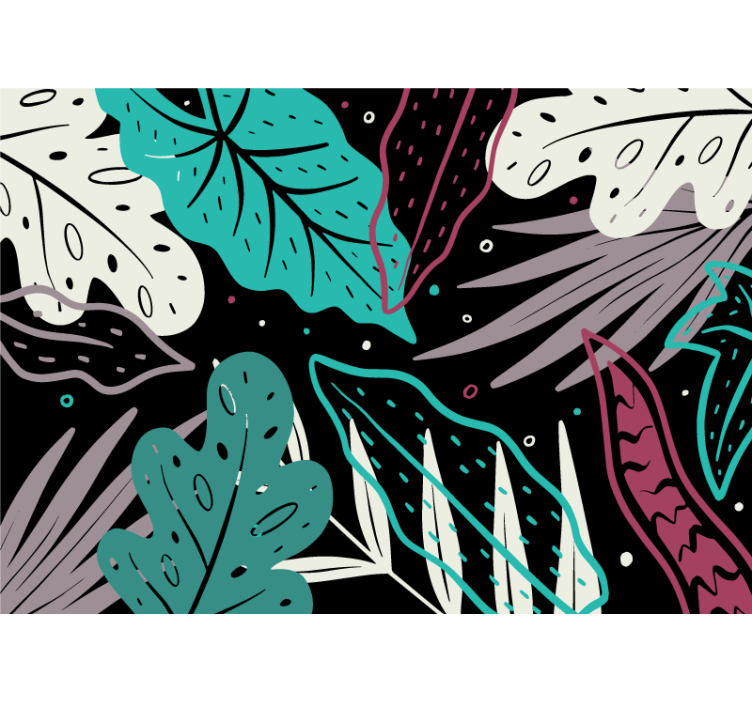 Decorative leaf motifs fototapete narava - TenStickers