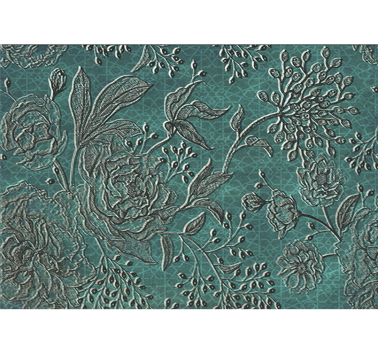 Intricate floral design fototapete s cvetjem - TenStickers