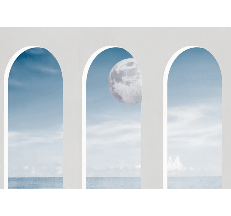 Moonlit archways abstraktni fototapeti - TenStickers