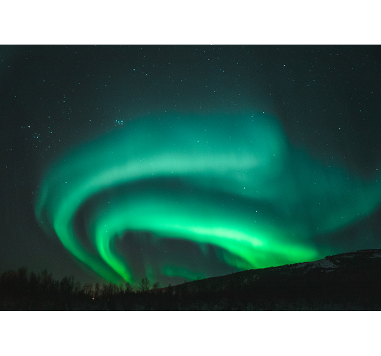 Aurora borealis exhibit fototapete narava - TenStickers