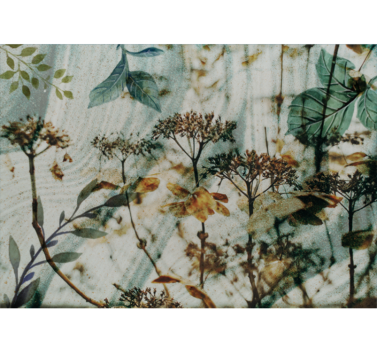 Floral leaf arrangement fototapete cvetje - TenStickers