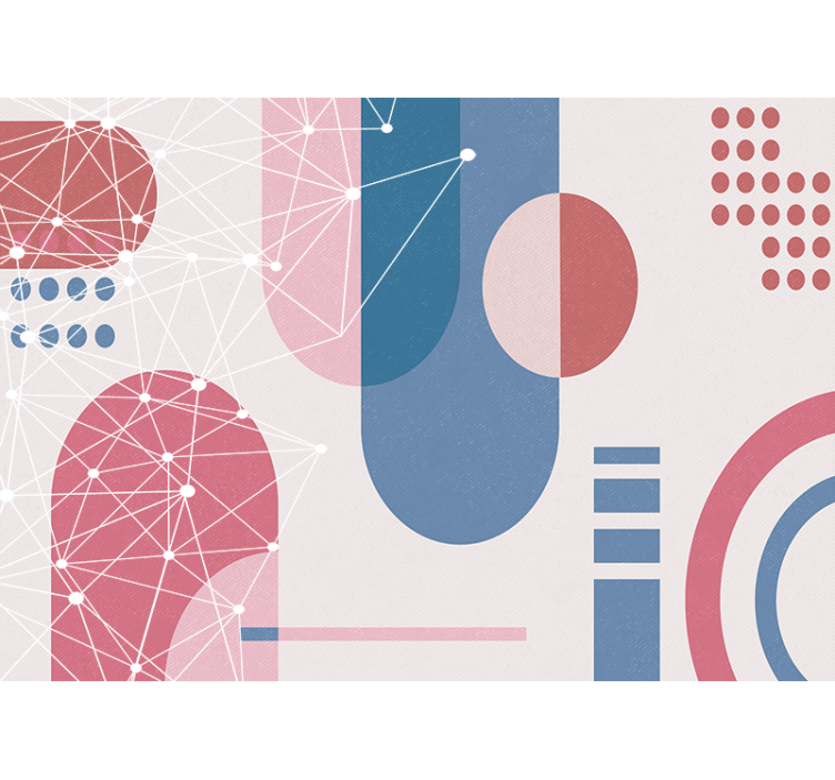 Geometric shapes network abstraktni fototapeti - TenStickers