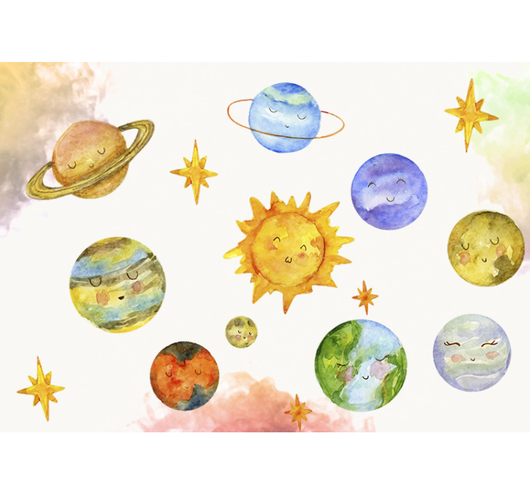 Playful celestial bodies fototapeta z fantazijskimi motivi - TenStickers