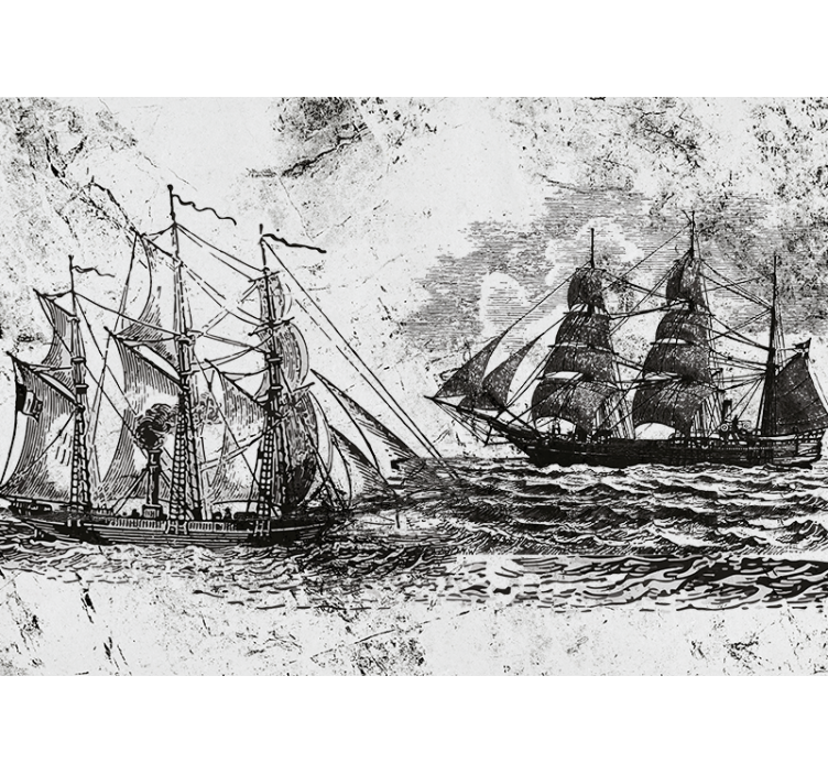 Historic sailing ships fototapeta z ladjami - TenStickers