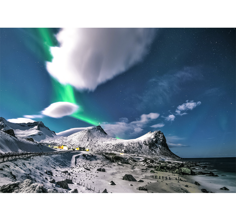 Aurora borealis perspective stenske poslikave - TenStickers