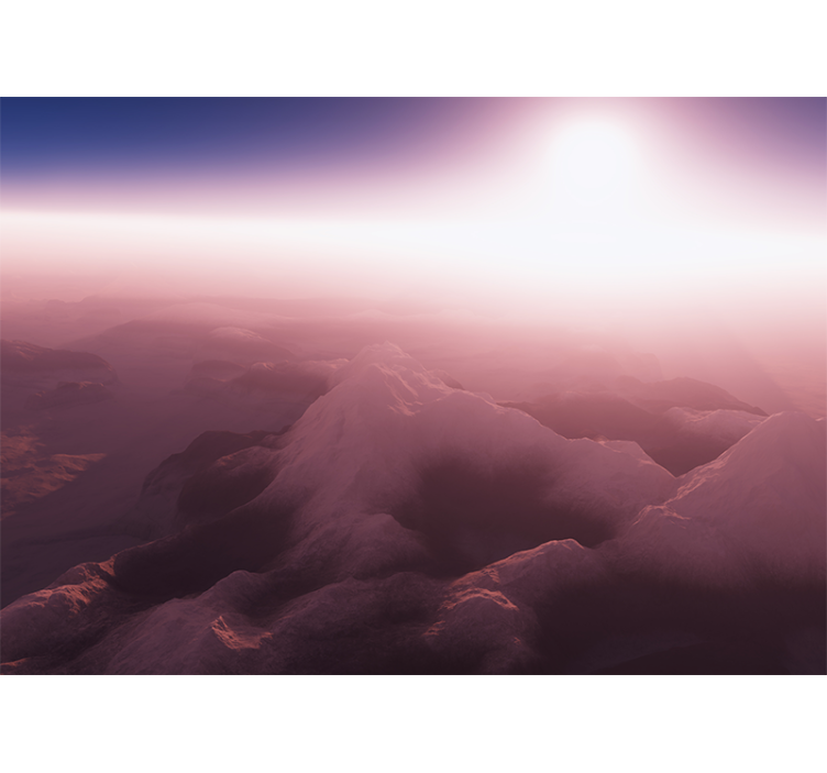 Serene mountain peak fototapeta z gorami - TenStickers