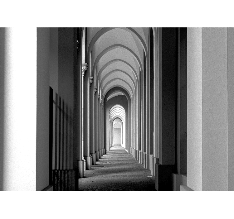 Bela klasična portalna 3d stenska poslikava - TenStickers