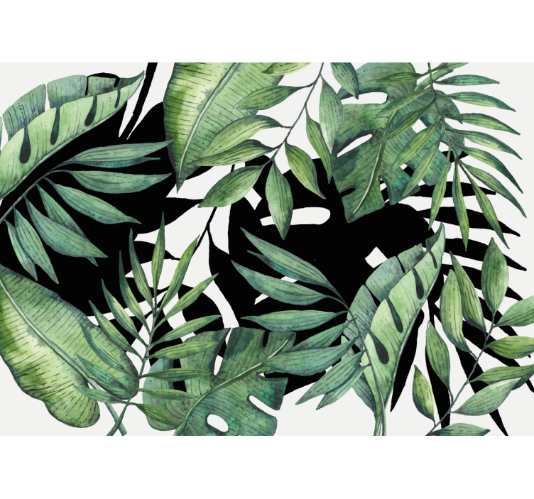 Tropical foliage pattern fototapete narava - TenStickers