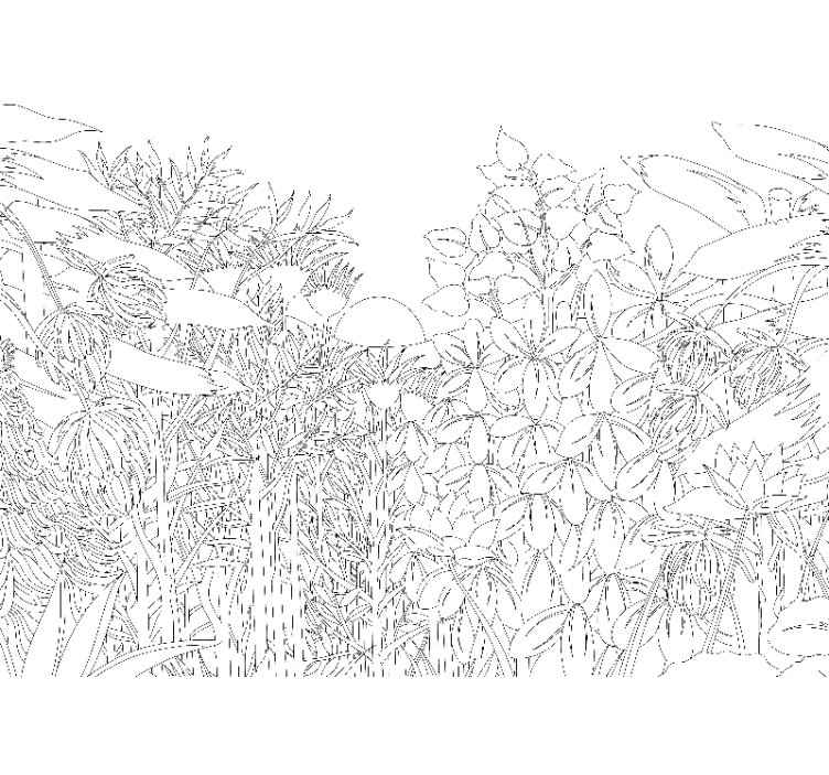 Floral nature pattern fototapete cvetje - TenStickers